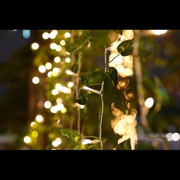 12 Total 240 LED Curtain String Lights Fake Plant, Rattan Hanging Garland - Picture 4 of 6